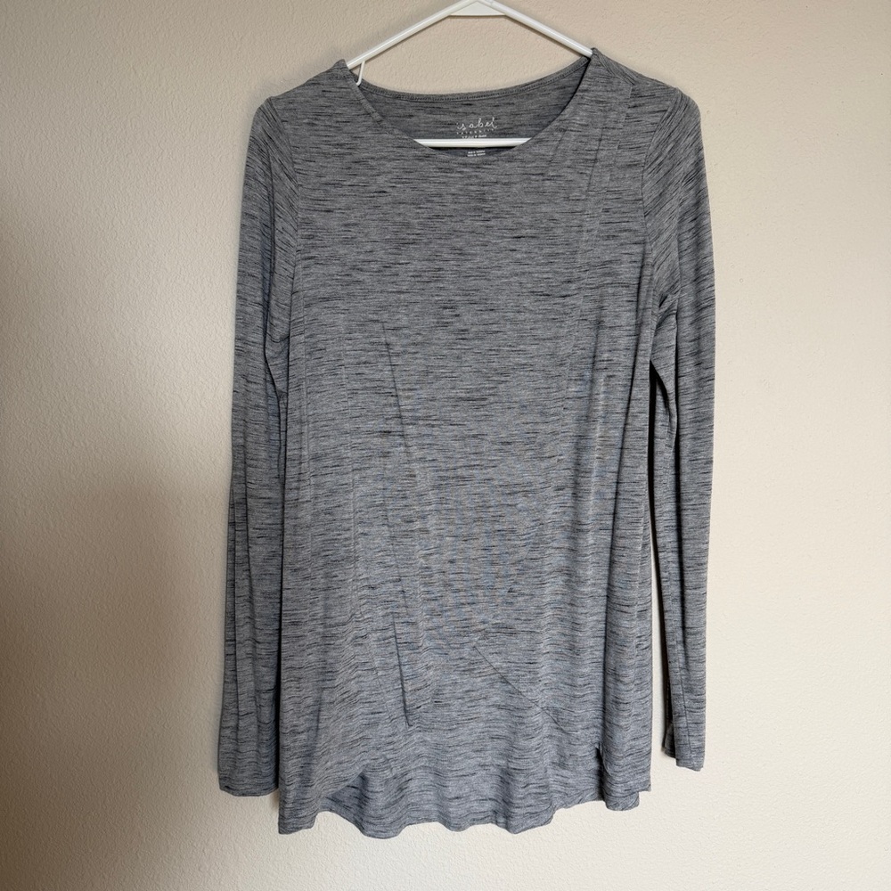 Isabel Nursing Heather Gray Long Sleeve Top